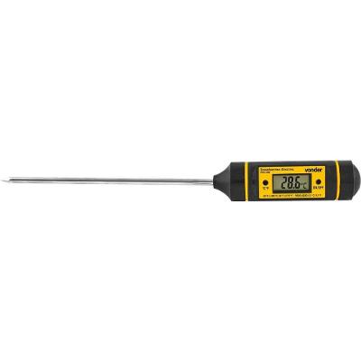 Termômetro Digital TVD300 Medição Até 300°C Haste Aço Inoxidável Preto Vonder 118MM
