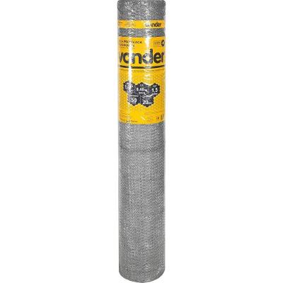 Tela Metálica Viveiro Hex com Malha 1-2'' 1,5m X 50m Cinza Vonder 50M