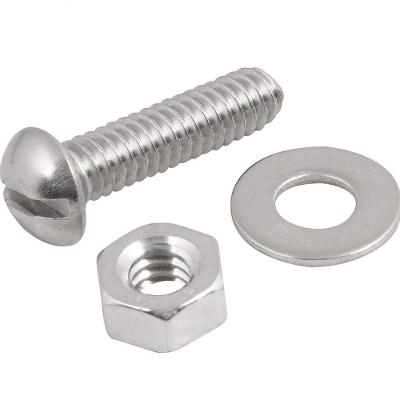 Parafuso Máquina Aço Inox 1-4 X 1.1-2 com Porca e Arruela Vonder 4 Unidades