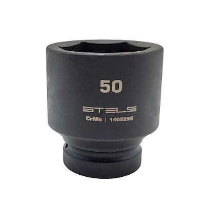Soquete de Impacto 1405255 1-2 Hex 50mm Aco Cromo Molibdenio Cr-Mo Resistencia Superior Bivolt Stels