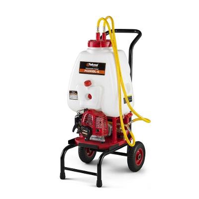Pulverizador Costal PC260DL com Motor 2 Tempos e Carrinho Branco Tekna 44CM 25L