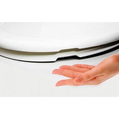 Assento Sanitário Liege Oval Poliuretano Superior Antibatida Almofadado Branco 38CM