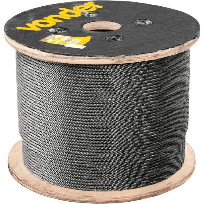 Cabo AF 1-16 Alma de Fibra 6x7 Galvanizado Resistência à Abrasão 500M Vonder
