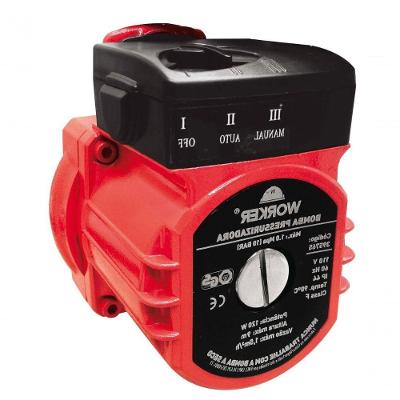 Bomba Pressurizadora Worker 120W 110V 3-4'' Aumenta Pressão Água Vermelho 20CM 120W