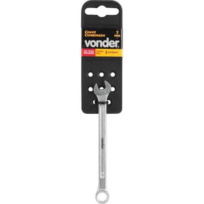 Chave Combinada 07mm com Lado Fixo e Estrela Cromada Prata Vonder 5CM