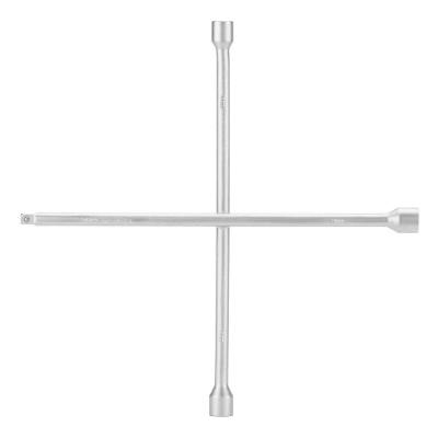 Chave de Roda em Cruz 1424555 Troca de Pneus Rápida Aço Carbono 45 Prata Stels 46CM 450MM