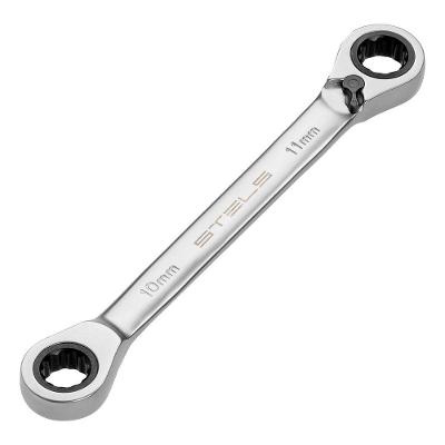 Chave Estrela com Catraca 1453255 72 Dentes Aço Crv Stels 10-11MM