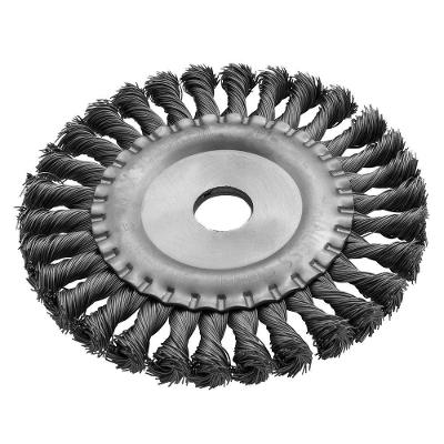 Escova Circular 150mm Fios Torcidos Inox 0,5mm 22mm para Remoção de Ferrugem Tinta Denzel