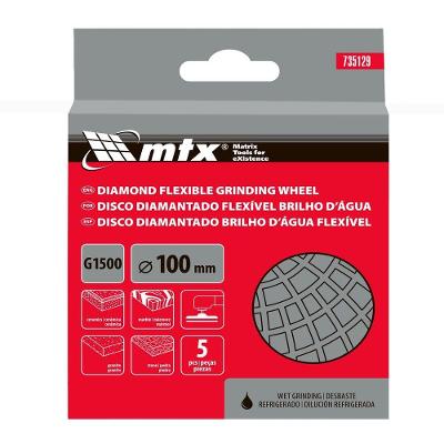 Disco Lixa Diamantada G1500 para Polimento Final Base Flexível Branco MTX 100MM
