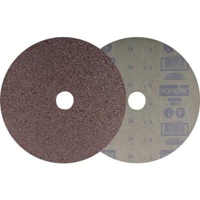 Disco Lixa Fibra 180mm G36 VDF12 com Alta Performance Amarelo Vonder 18CM 10 Pecas
