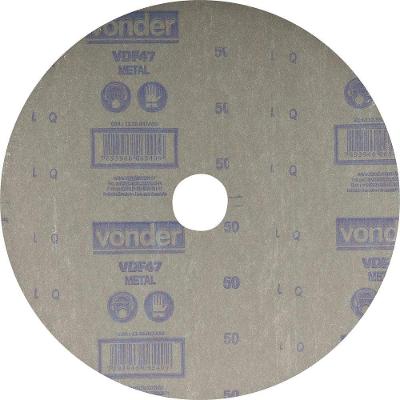 Disco Lixa Fibra 180mm VDF47 Lixamento Agressivo Costado Reforçado Amarelo Vonder 18CM