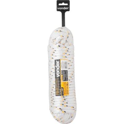 Corda Multifil Trançada 8046012030 Resistente Abrasão Tração Branco Vonder 12MMX30 METROS
