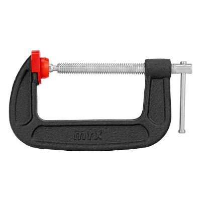 Grampo Tipo C Grampo Tipo C 100X100X190MM Fixação Robusta Ferro Fundido Inox MTX 100CM