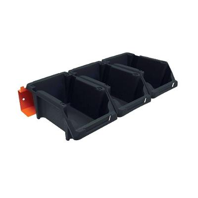 Gaveteiro N3 Organização de Ferramentas Material Durável com 3 Gavetas para Parede Preto Presto 33CM