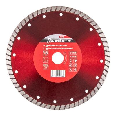 Disco de Corte Turbo Diamantado Seco 230x25.4mm Segmentos em Espiral Precisão e Durabilidade Cinza