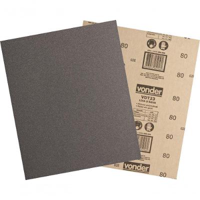 Lixa Folha D'agua Vdt-23 G150 para Lixamento a Úmido Cinza Vonder 225X275MM 50 PEÇAS