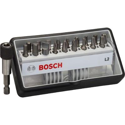 Jogo de Pontas Extra Hard 1-4 17 Peças Inox com Adaptador Magnético Universal Bosch 25MM