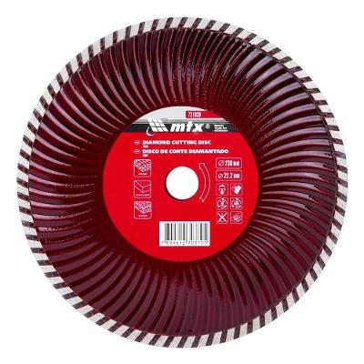 Disco de Corte Turbo Diamantado Seco 731839 Precisão em Concreto Pedra e Tijolo Prata MTX 230MM 6650