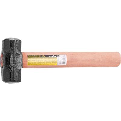 Marreta Oitavada 1,0kg Aço Forjado Cabeça para Golpes Precisos Cabo Madeira Cinza Vonder 1,0KG