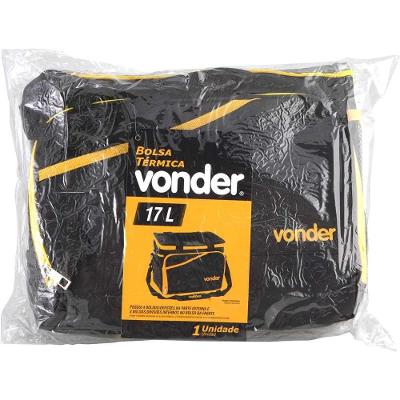 Bolsa Térmica Preta 17 Litros com Lona Reforçada Vonder 25CM 17L