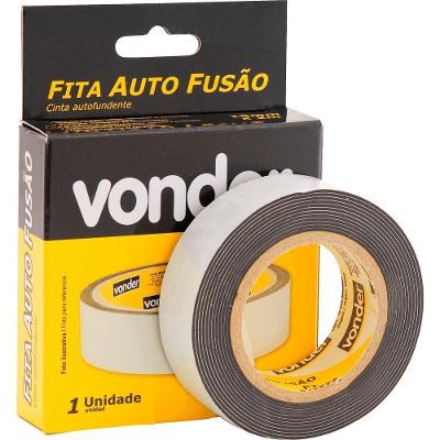 Fita Isolante Autofusão 19MMx2M com Vedação Total Preta Vonder 19CM