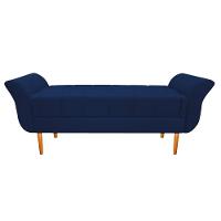 Recamier Estofado Ari 195cm King Size Suede Azul Marinho - 3