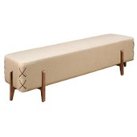 Recamier Eros Luxo Madeira Maciça Castellar Móbile Linho Bege Claro Linho Bege Claro - 1