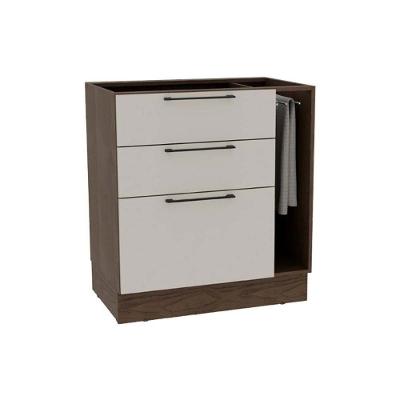 Balcão Amsterdam 3 Gavetas 1 Prateleira MDP 80cm Off White Herval