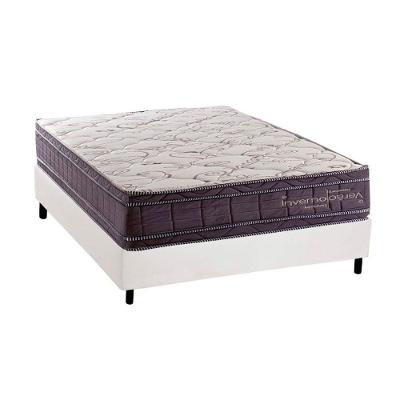 Cama Box Casal Kappesberg Pillow Top Molas Ensacadas Courino Branco