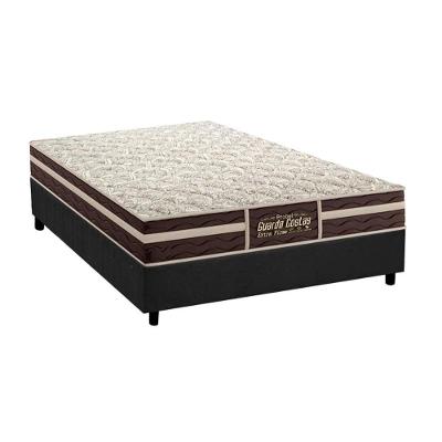 Cama Box com Colchão Casal Suede Gray Euro Pillow Ortopédico D28 Cinza Probel