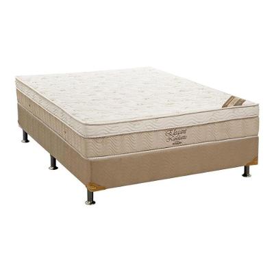 Cama Box com Colchão Casal Physical Suede Clean Euro Pillow Molas Ensacadas Tecido Bege Ortobom