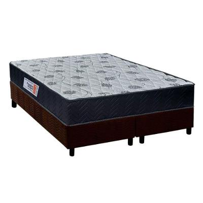 Cama Box com Colchão Queen Sogni Ortopédico Espuma D28 Suede Preto Orthoflex