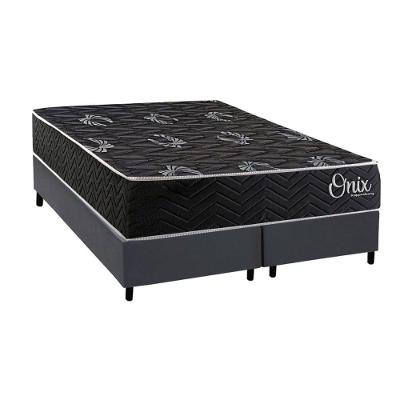 Cama Box com Colchão Queen Onix Pillow Top Ortopédico D28 Cinza Kappesberg