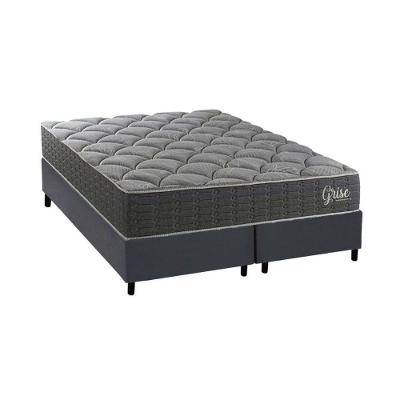 Cama Box com Colchão Queen Kappesberg Pillow Top Ortopédico Cinza Kappesberg