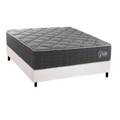 Cama Box com Colchão Queen Corano White Pillow Top Espuma D40 Tecido Courino Branco Kappesberg