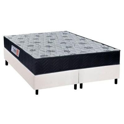 Cama Box com Colchão Queen Corano White Ortopédico Espuma D28 Preto Orthoflex