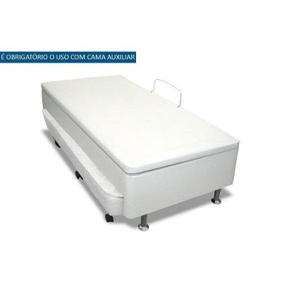 Cama Box com Baú Solteiro Corano White Estrutura em Madeira Abertura Pneumática Branco Ortobom