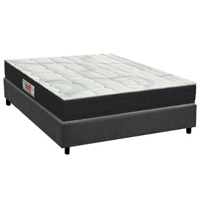 Cama Box com Colchão Casal Sogni Ortopédico Espuma D28 Suede Preto Orthoflex