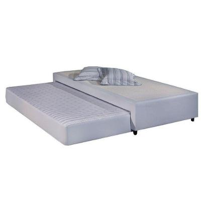 Cama Box Solteiro Solteirão MH1453 White Estrutura Madeira Pés Fixos Branco Herval