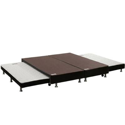 Cama Box Queen Revolution Corano Black Estrutura em Madeira com Cama Auxiliar Preto Ortobom