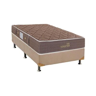 Cama Box com Colchão Solteiro Suite Master Pillow Top Molas Bonnel Suede Bege Herval