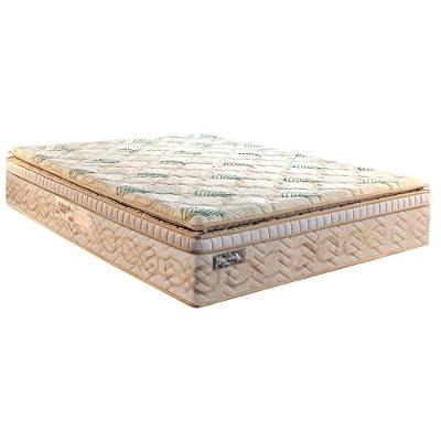 Colchão Queen Molas Ensacadas D33 Euro Pillow 158x198x36CM Bege Colchão Paropas