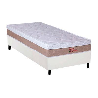 Cama Box com Colchão Solteiro Premier Orthoflex 88 Euro Pillow Ortopédico Tecido Bege