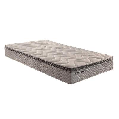 Colchão Solteiro Molas Ensacadas D33 Euro Pillow 88x188x26CM Cinza Paropas