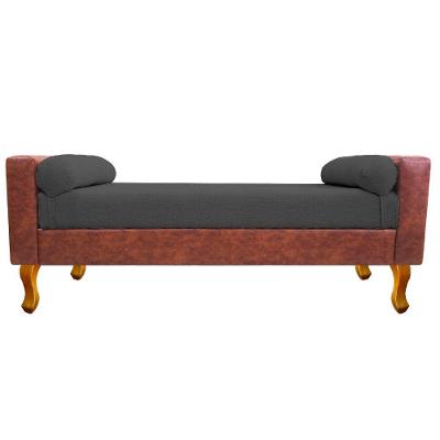 Recamier Félix Solteiro 100cm Linho Chumbo