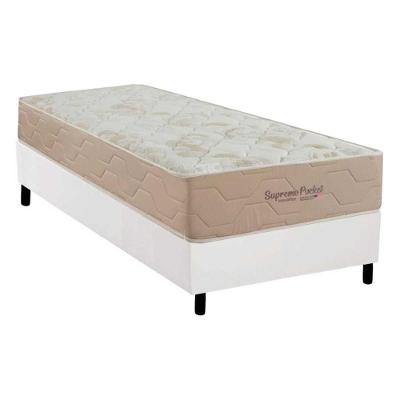 Cama Box Solteiro Supreme com Colchão Molas Ensacadas Branco a Costa Rica