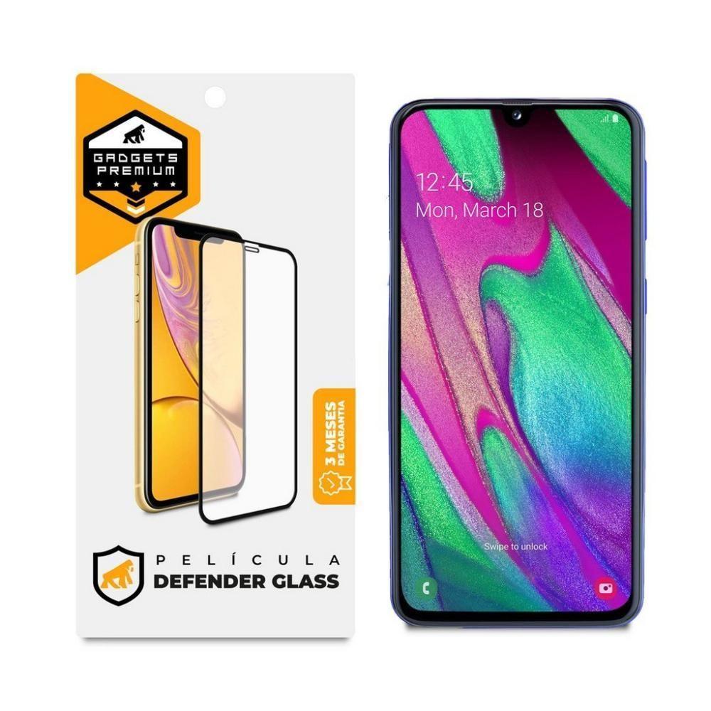 Película Defender Glass Para Samsung Galaxy A40S - Preta - Gshield - 1