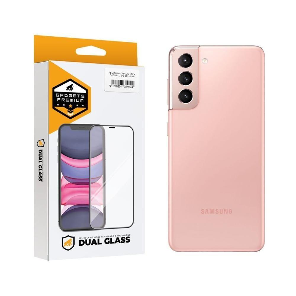 Película Dual Glass Para Samsung Galaxy S21 - Preto - Gshield - 1
