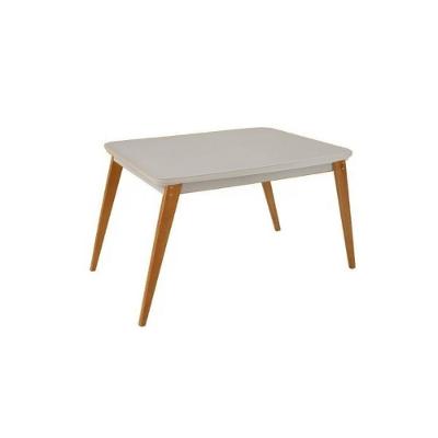 Mesa de Jantar Havana Retangular MDF 120x80CM Off White Móveis Rufato