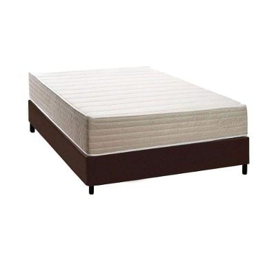 Kit Cama Box Casal Colchão Espuma D33 Anatômico Euro Pillow 138x188CM Marrom Kappesberg
